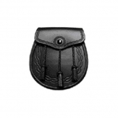 Black Embossed Leather Day Sporran